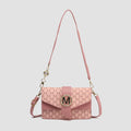 Women's retro printed shoulder bag fashion small square bag M letter pu messenger bag - Tara's Tiny Treasures