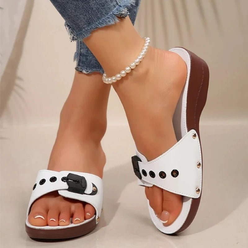Women's Sandals Luxury Heels Shoes For Summer Woman Sandals Soft Wedges Heeled Sandalias Mujer 2026 Sandals Summer Slippers - Tara's Tiny Treasures