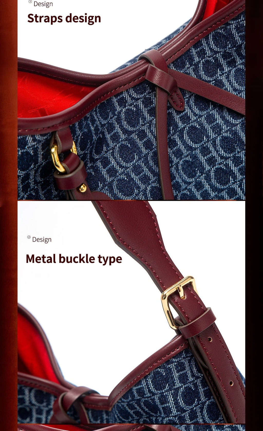Women's Tote Bag 2025 New Wine Red Mother and Child Bag Leisure Vacation Handbag - Tara's Tiny Treasures