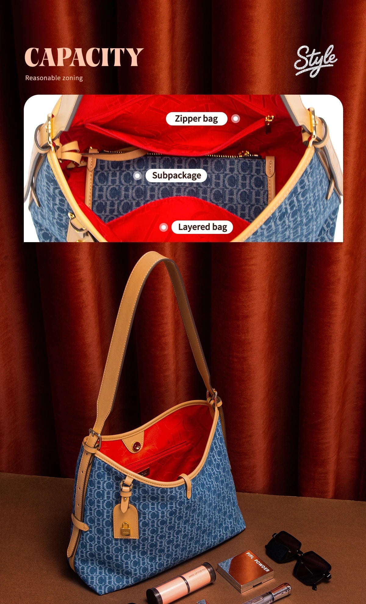 Women's Tote Bag 2025 New Wine Red Mother and Child Bag Leisure Vacation Handbag - Tara's Tiny Treasures
