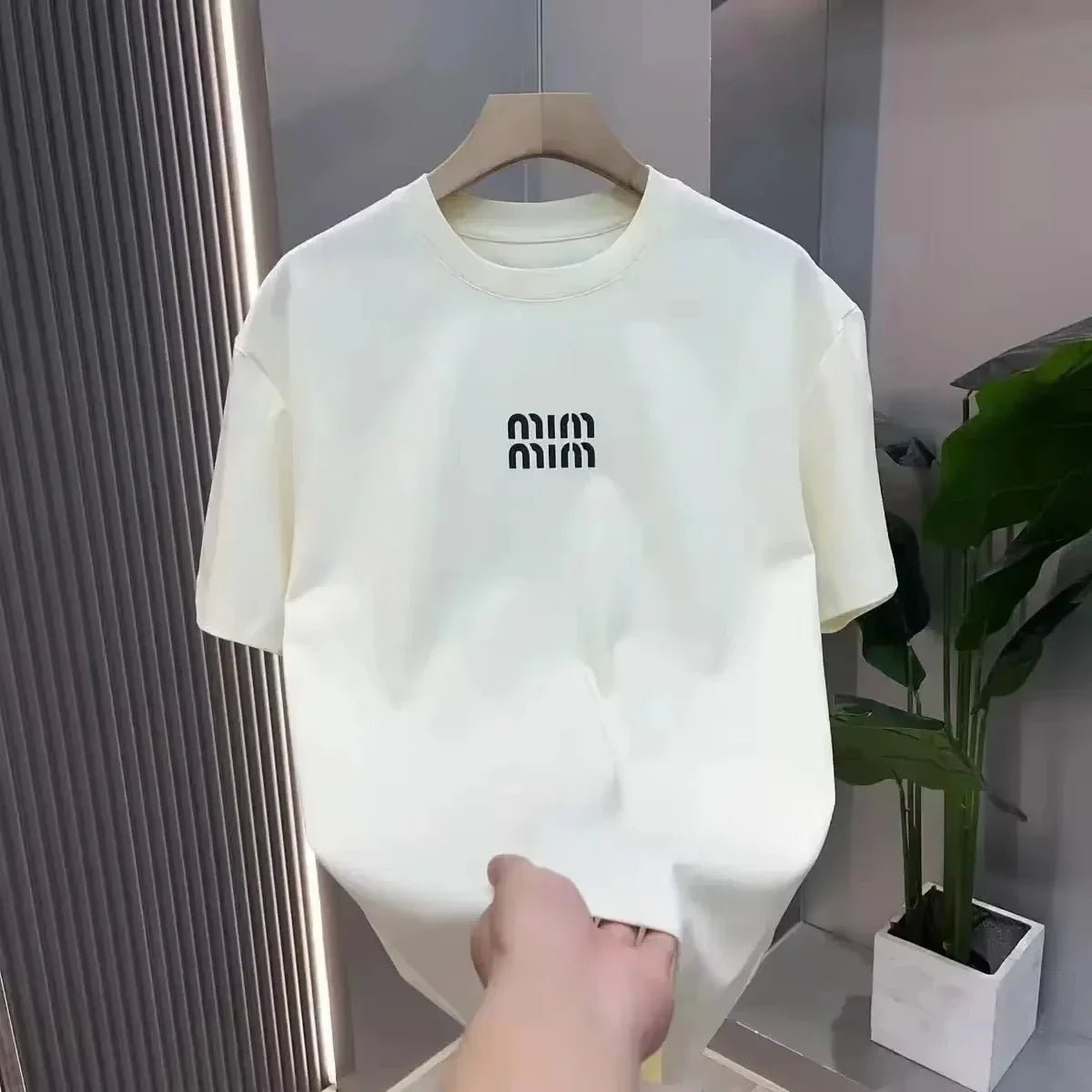 Y2K Italian Tide Tshirts Summer New Unisex Oversized Letter Print Cotton Tees Luxury Streetwear Couple Matching Breathable Tops - Tara's Tiny Treasures