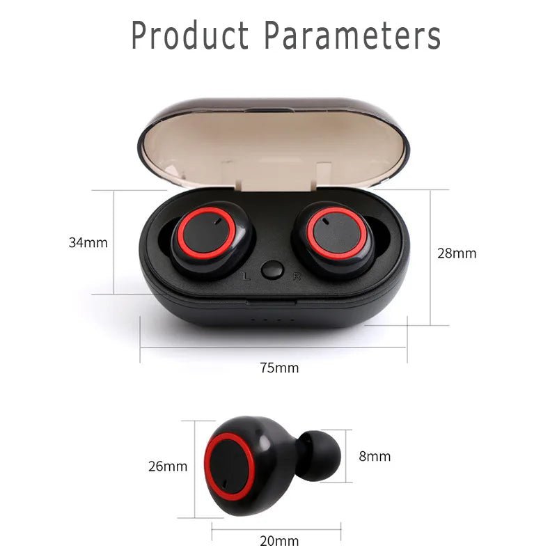 Y50 TWS Wireless Headphones Sport Earphone Bluetooth Gaming Headset Microphone Phone Wireless Earbuds For Xiaomi Huawei LG Phone - Tara's Tiny Treasures